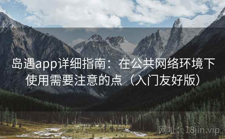 岛遇app详细指南:在公共网络环境下使用需要注意的点(入门友好版) 岛遇app详细指南:在公共网络环境下使用需要注意的点(入门友好版)