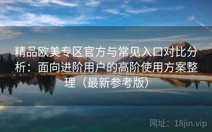 精品欧美专区官方与常见入口对比分析：面向进阶用户的高阶使用方案整理（最新参考版）