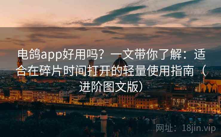 电鸽app好用吗？一文带你了解：适合在碎片时间打开的轻量使用指南（进阶图文版）